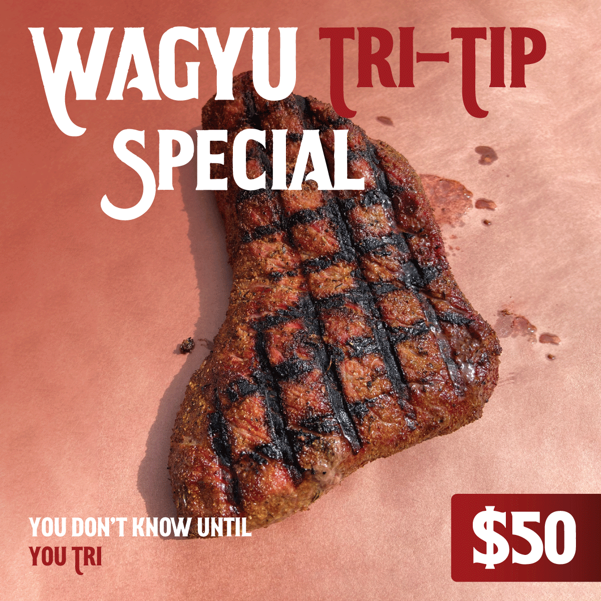 Wagyu TriTip For Sale Fellers Ranch® BMS 610 USDA Certified