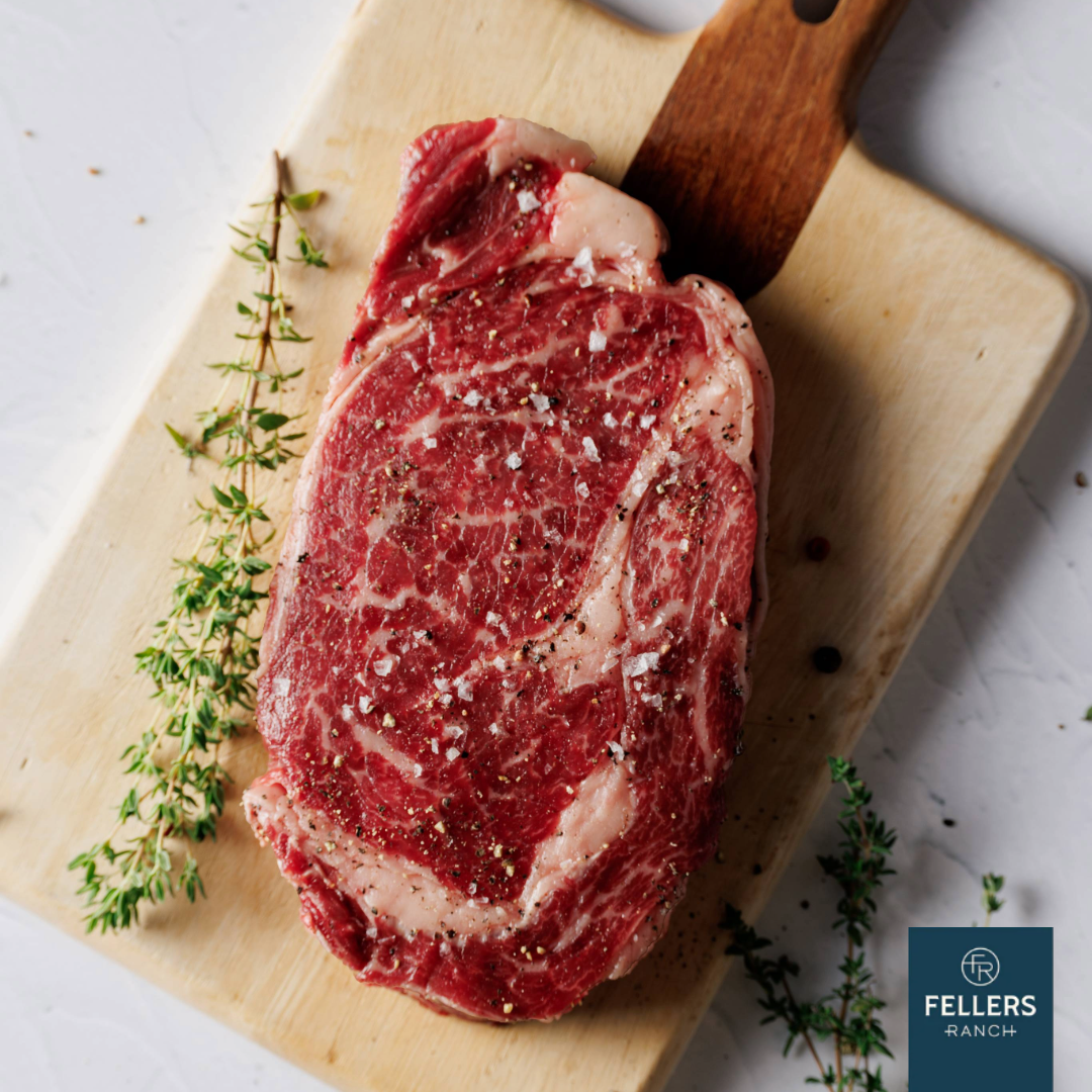 12 oz Premium Wagyu Ribeye Steak - Fellers Ranch® - BMS Score of 6-10