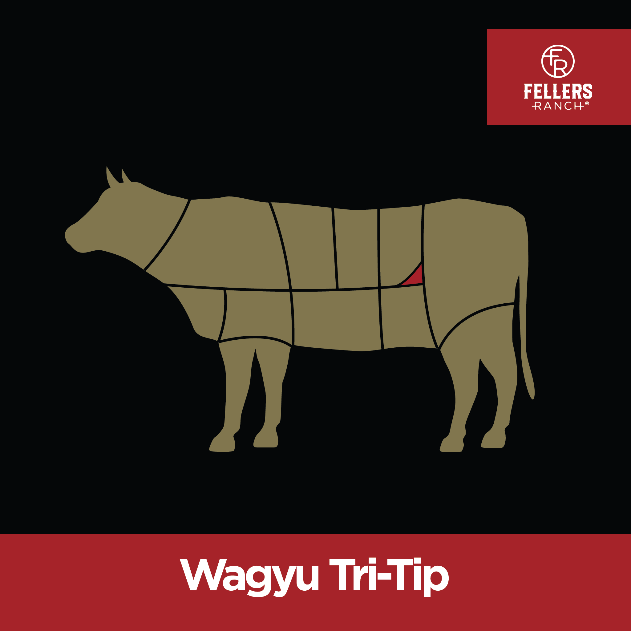 Wagyu TriTip For Sale Fellers Ranch® BMS 610 USDA Certified