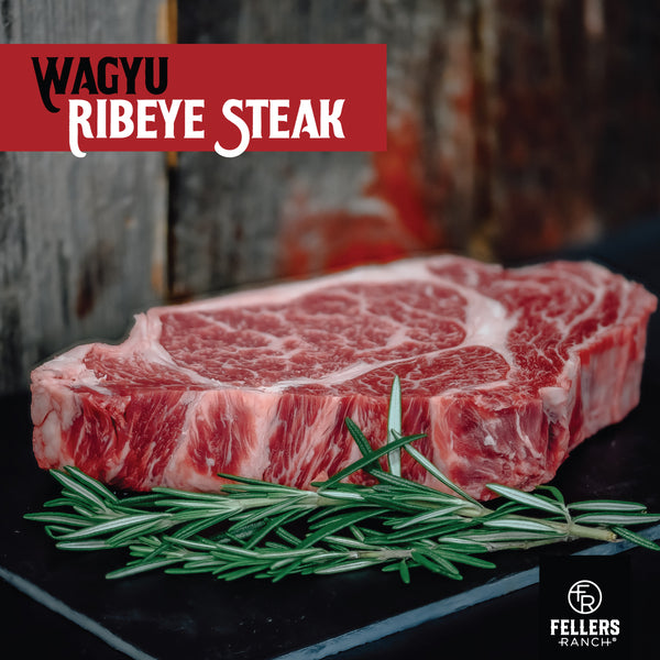 Wagyu Ribeye Steaks from Fellers Ranch | BMS of 6+ | Raised and Processed in Conger, Minnesota